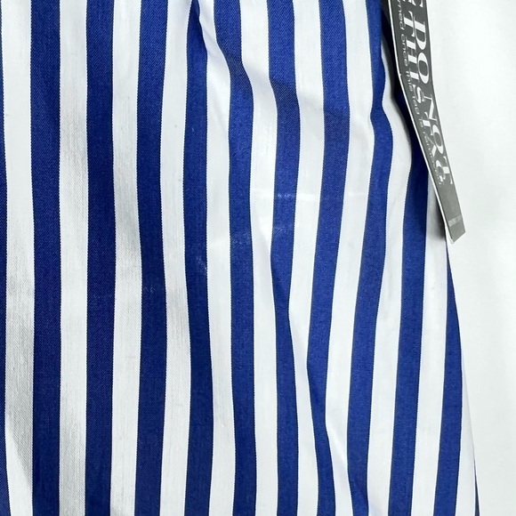 NEW YORK & COMPANY Dress Puff Sleeve Stripe Classic Preppy Pinstripe Medium - Picture 14 of 15